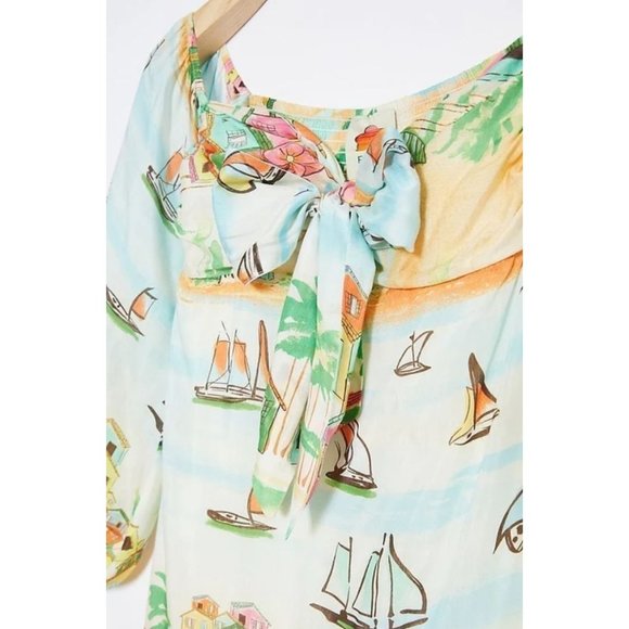 Anthropologie Farm Rio Leilani Off-The-Shoulder Midi Dress - Picture 5 of 10